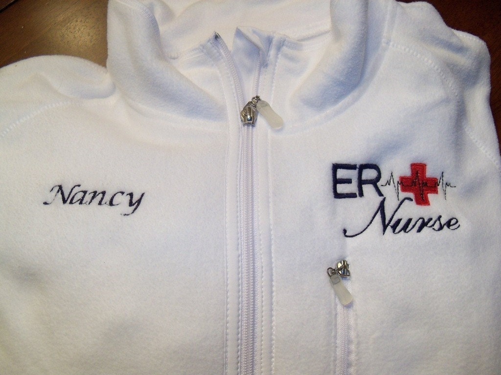 ER Nurse Fleece Embroidered Jacket
