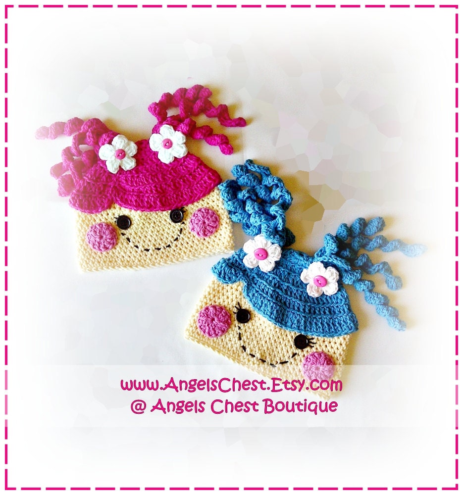 Lala Loopsy Lalaloopsy Doll Inspire Crochet Hat Pattern Size Newborn to Preteen Boutique Design - No. 38 by AngelsChest