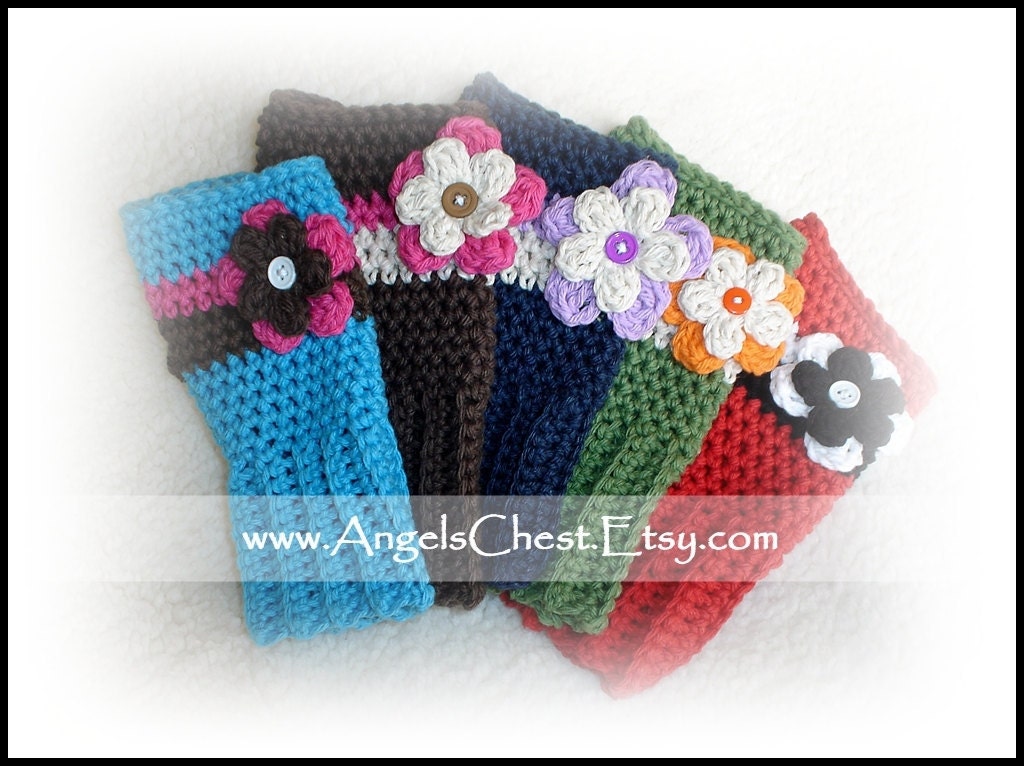 PDF Crochet Pattern Owl Hand Warmers - Fingerless Gloves Toddler to Adult Sizes No. 22