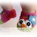 PDF Crochet Pattern No. 23 Owl Mary Janes Slippers Sizes Newborn to 10 years old by AngelsChest