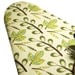 PADDED Ironing Board Cover made with Liz Scott Sugar Pop leaves in olive green chartruese and aqua turqoise blue