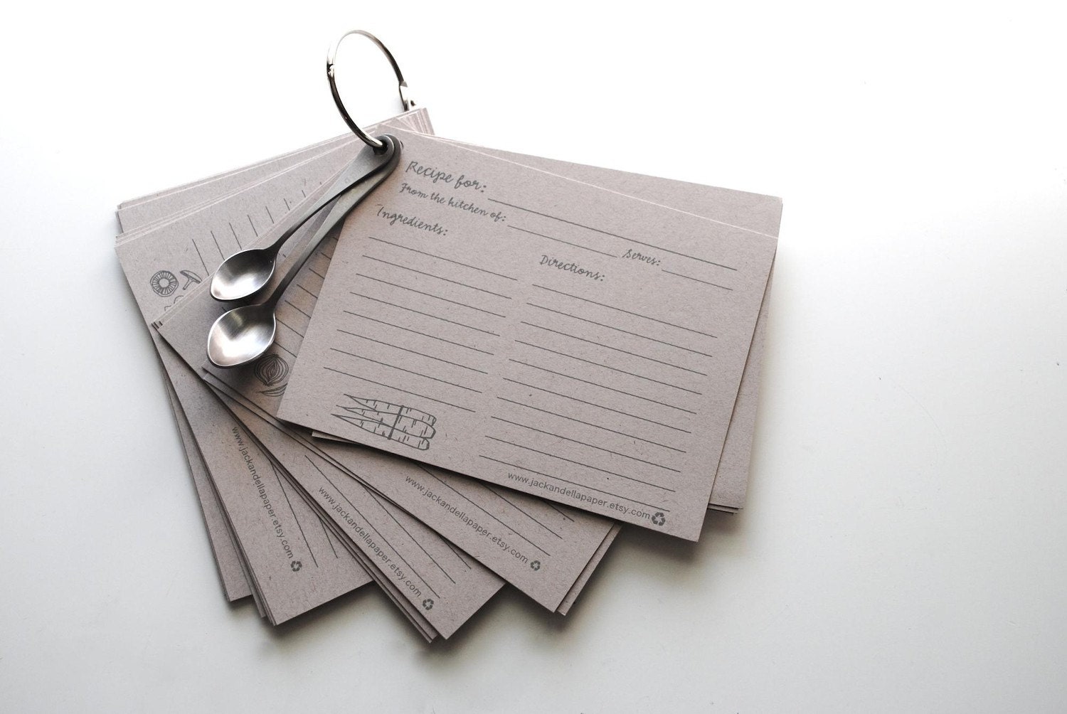 sweet stack of recipe cards - set of 24