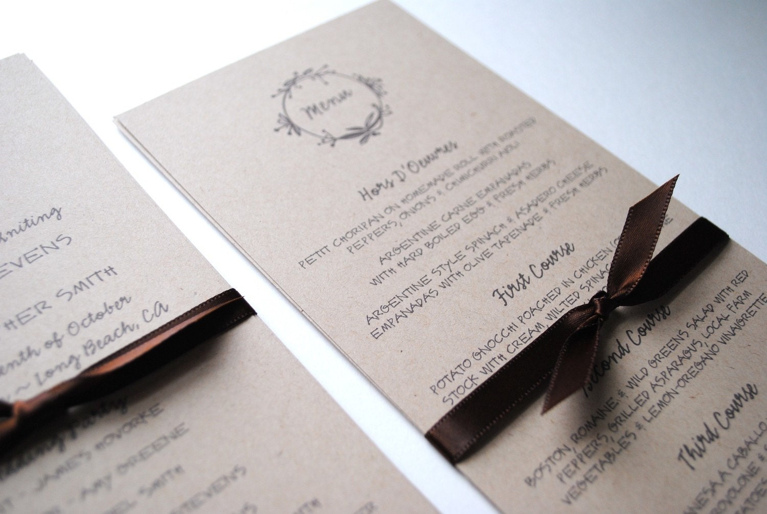 Wedding Invitations & RSVP Postcards: earthy and economical series (SAMPLE)