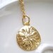 Gold Dollar Sand Charm Necklace