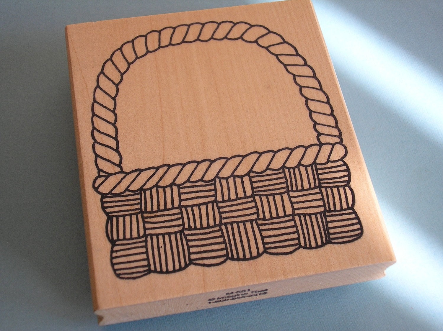 Large Handled Basket Rubber Stamp -Imagine That