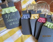 DIY Chalkboard Tags-Blackboard Vinyl Labels-Chalkboard Canning Jar Tags-Vinyl Chalkboard Mason Jars-Rustic Wedding