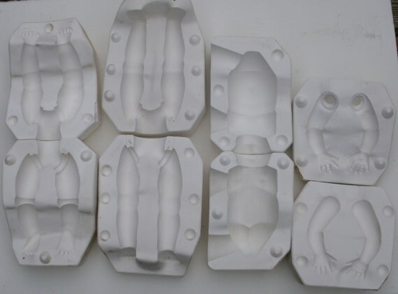 Doll Making Set Ceramic Mold includes Arm legs torso by Deceptions