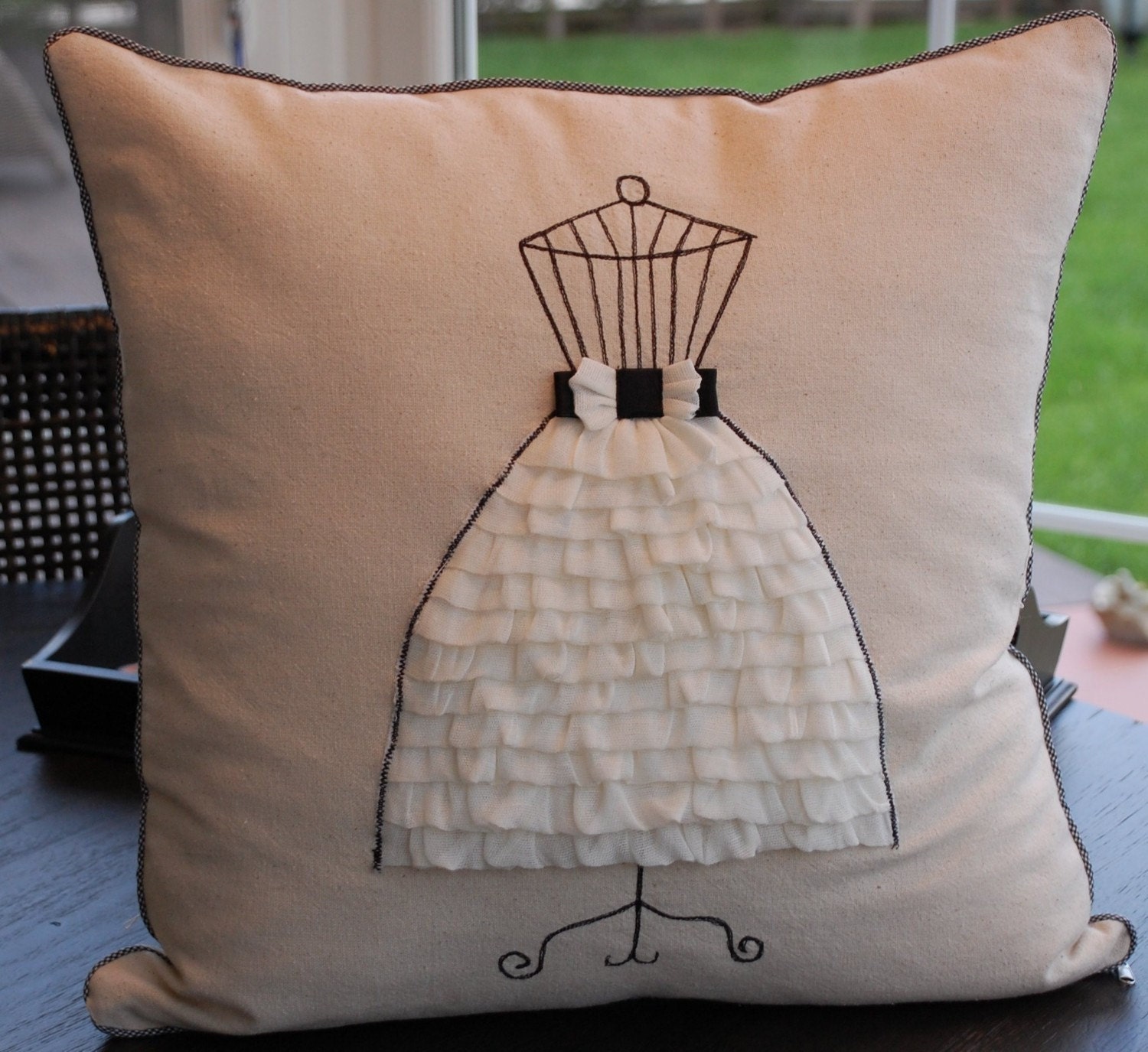 Dress form pillow cover