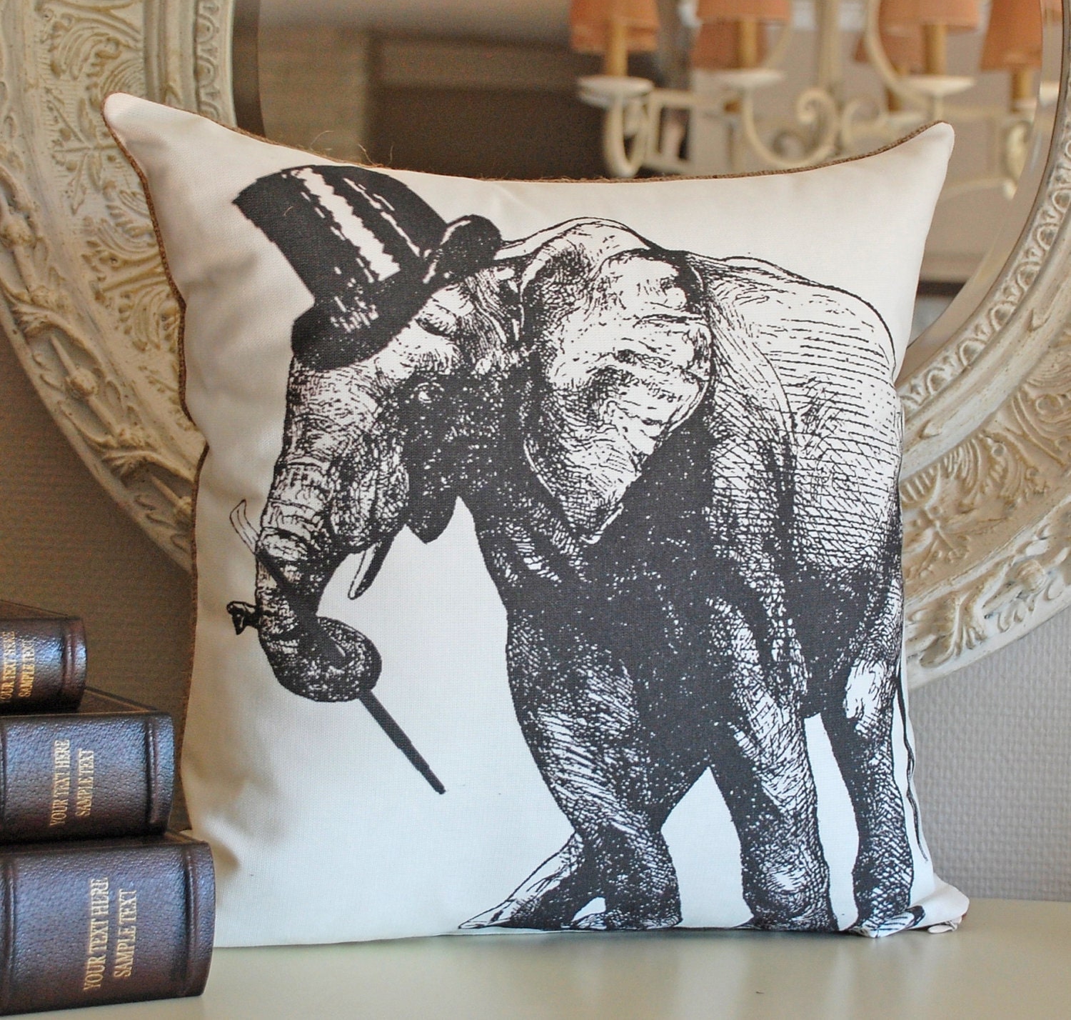 SALE Elephant pillow cover