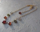 Fire Side Seven Garnet Necklace