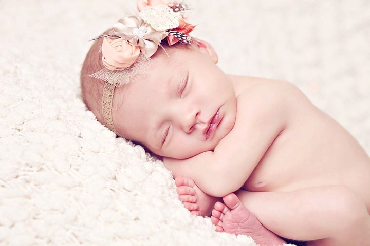 vintage fancy feather headband