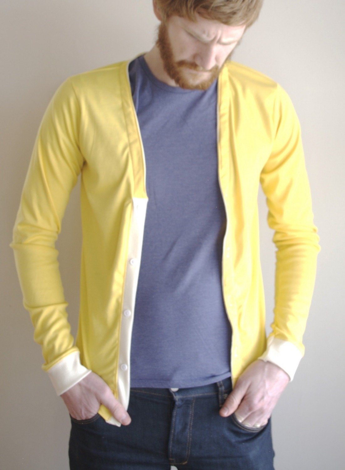 SALE - LEMON SQUEEZY - men's cardigan