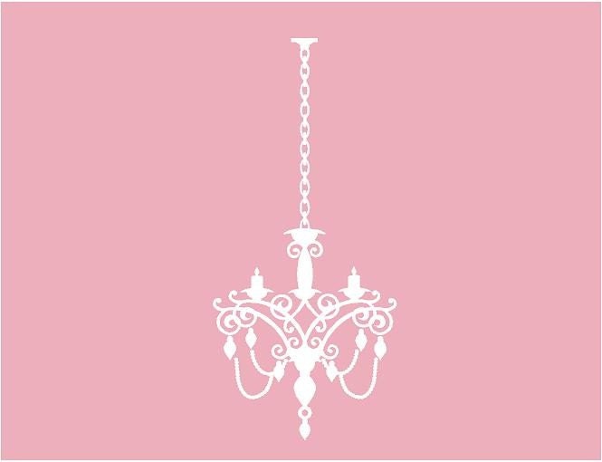 Chandeliers Crystal Baby Nursery Bedroom Girl Teen 22x48 Wall Art Design Crystal Vinyl Wall Lettering Words Quotes Decals Art Custom