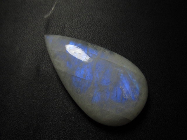 Gorgeous Very Beautifull Rainbow MOONSTONE - Amazing Full Blue Rainbow Flashy Fire Tear Drops Cabochon Huge size - 21x40 mm approx