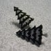 Stunning Large Black and Silver Glitter Resin Christmas Tree Post Earrings Item 1482