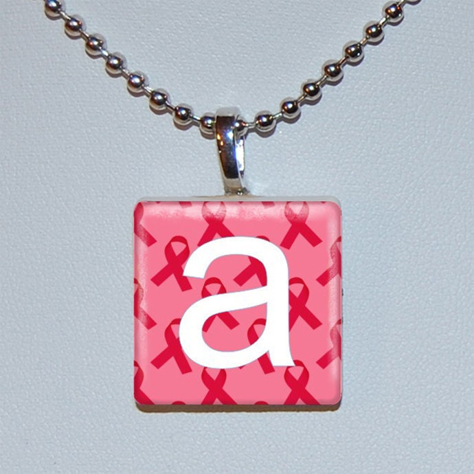 Breast Cancer Tile Pendant- 100% Donation - PicturePerfectPrint