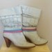 Vintage 80s Boots Dingo Slouch Ankle 8 1/2 Putty Beige