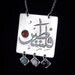 Deluxe Palestine necklace in Sterling Silver Arabic calligraphy
