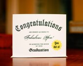 Diploma Graduation Congratulations Card (100% Recycled Paper)