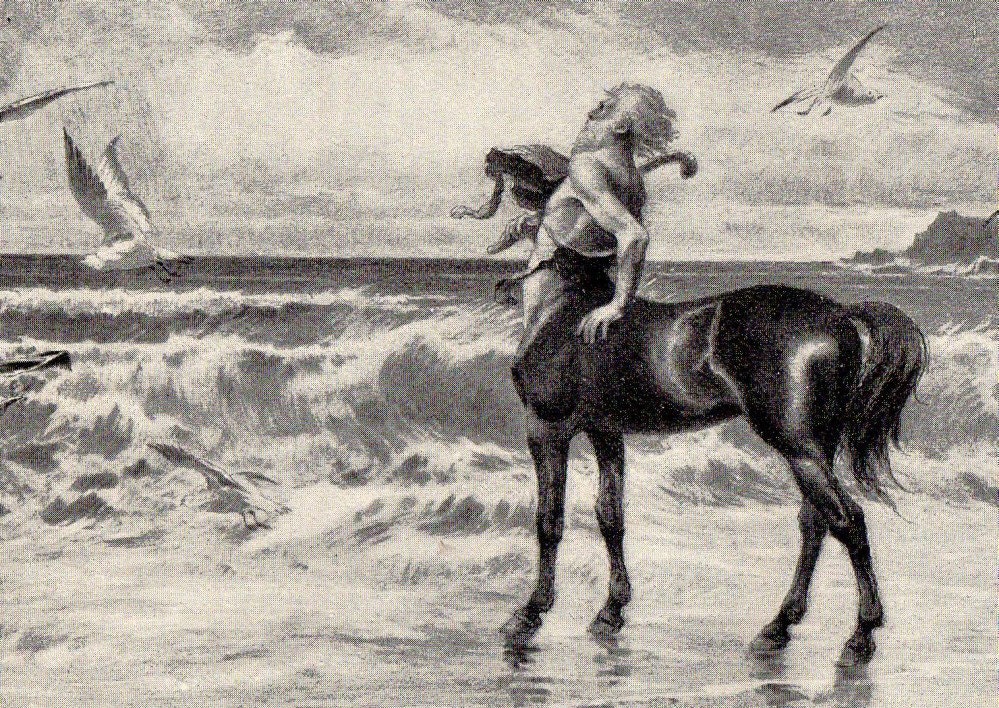 1892 Centaur Half Horse Half Human Art Print By OldPaperAndPages
