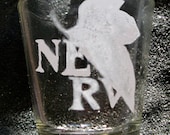 Evangelion etched shot glass
