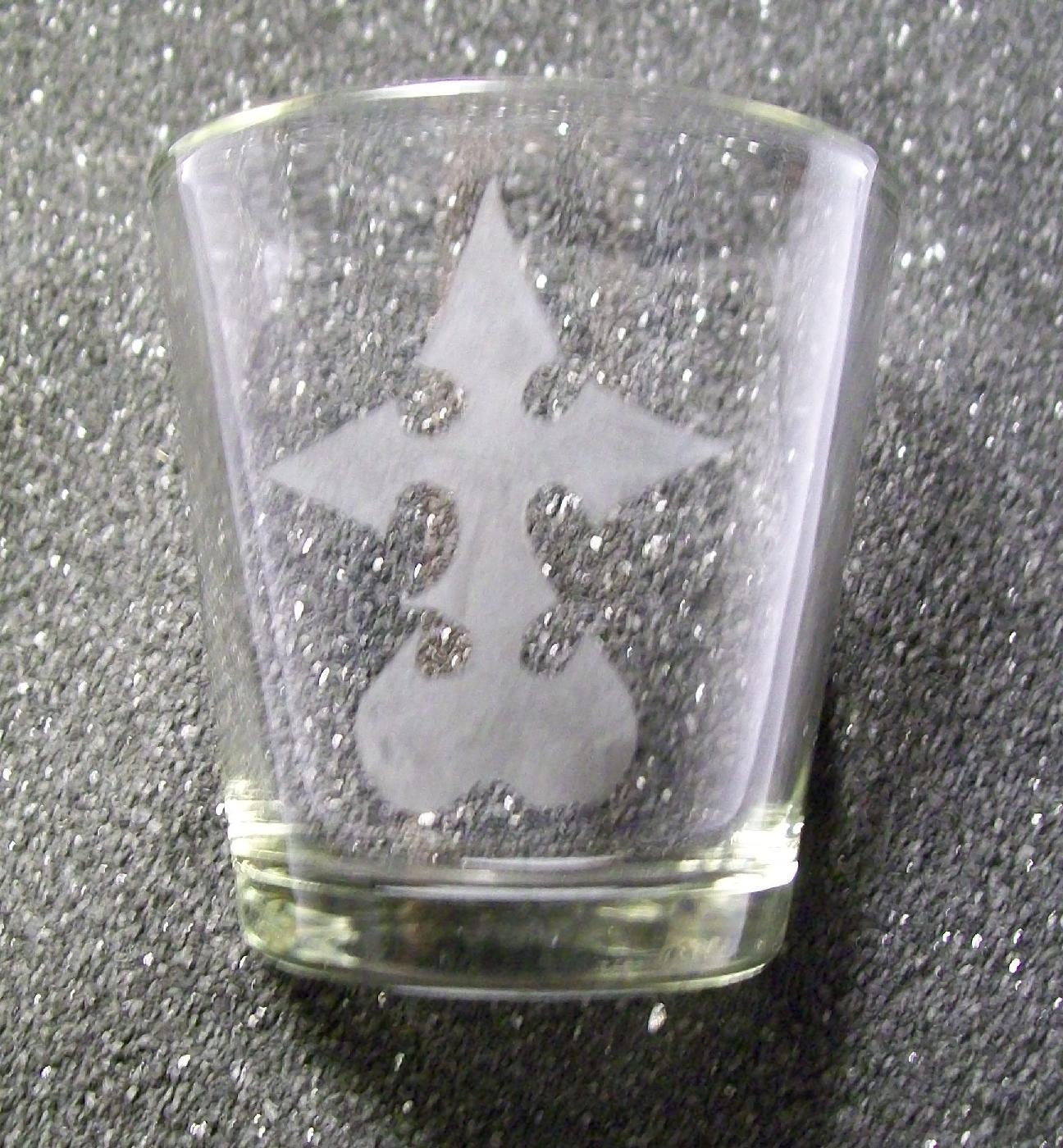 Kingdom Hearts Nobody etched shot glass
