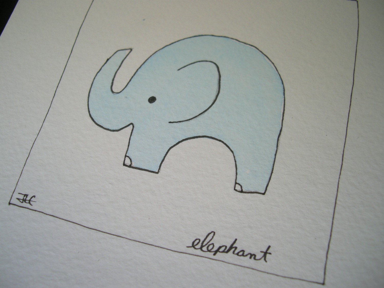 Original Ink & Gouache Illustration Set - Baby Jungle Animals
