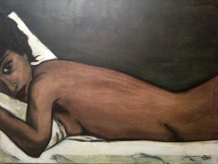 Original Acrylic Painting - Woman in Bed - One To Remember