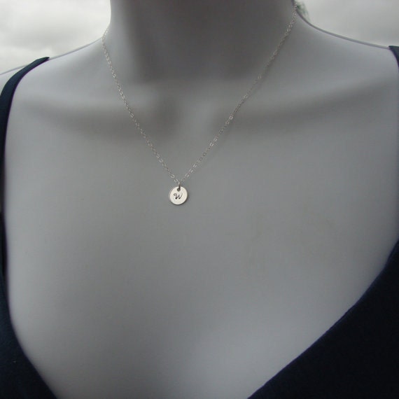 Monogram Necklace, Tiny Charm all STERLING SILVER