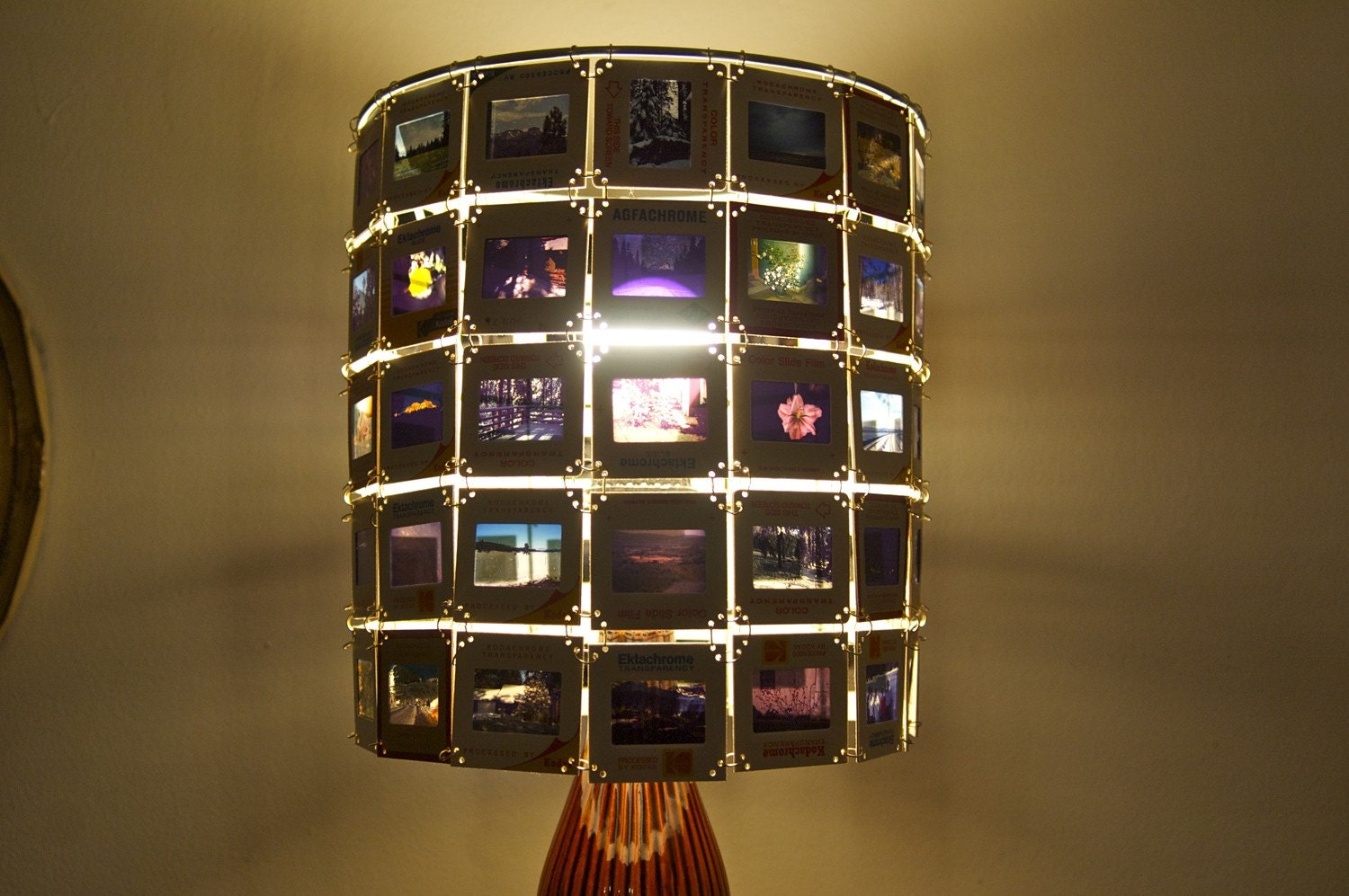 Customized Vintage kodachrome slide lamp shade- made to order