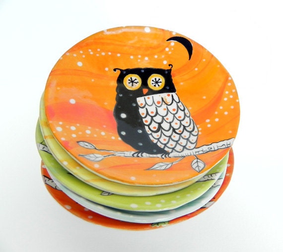 Halloween Owl Plate