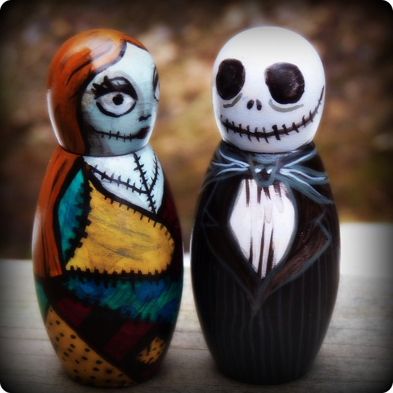 jack and sally stuffed dolls