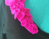 SALE -Felt Flower Brooch in Fucshia  shades (Ready To Ship)