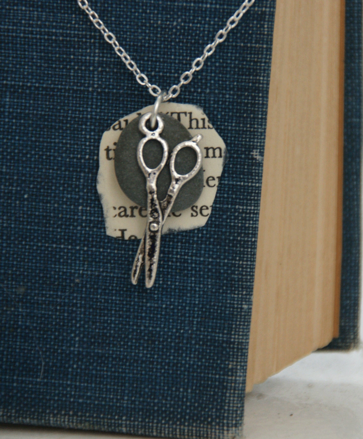 Rock Paper Scissor Necklace (silver)