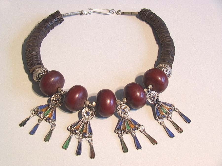 Moroccan Berber Amazigh simulated amber necklace