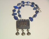 Vintage Multan necklace with lapis lazuli.