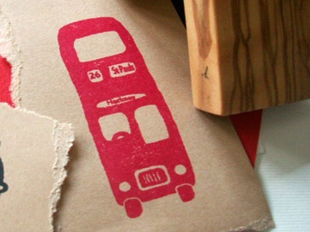 Destination Hackney, via St Pauls Olive Wood Stamp
