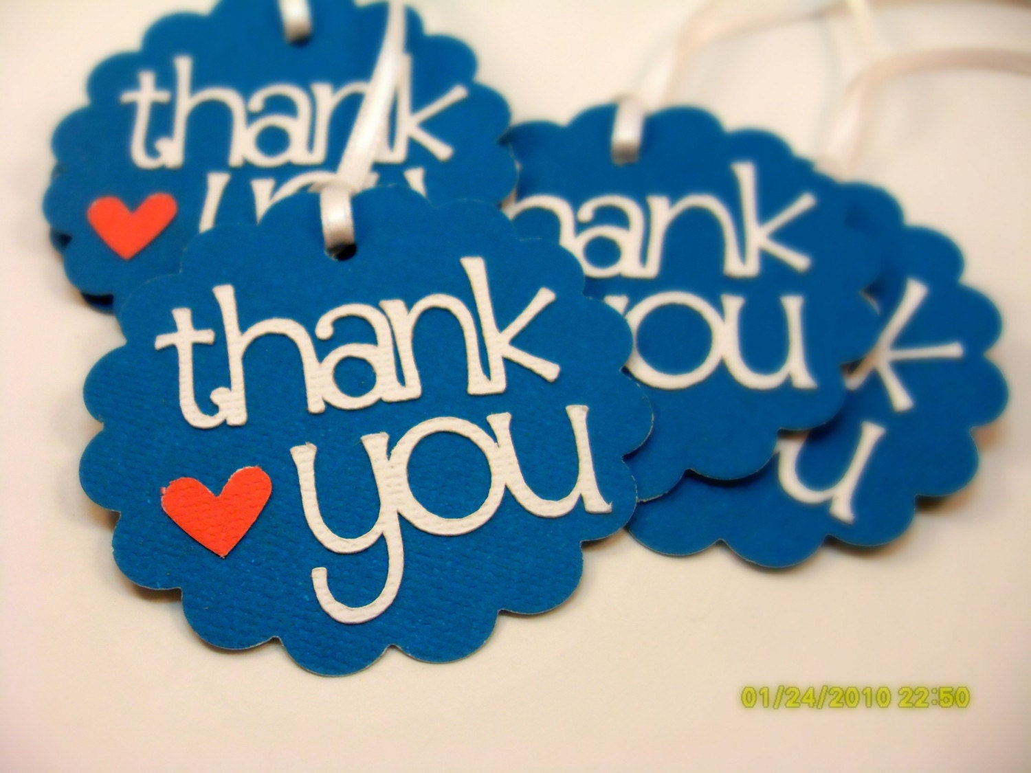 Thank You Aqua Blue SET of 5
