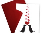 Labs in Love - Set of 6 Valentines personalized with your message