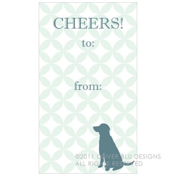 Lab Gift Tags - Set of 12 self-adhesive tags