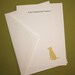 Yellow Lab Personalized Stationery - Set of 10 flat paneled cards