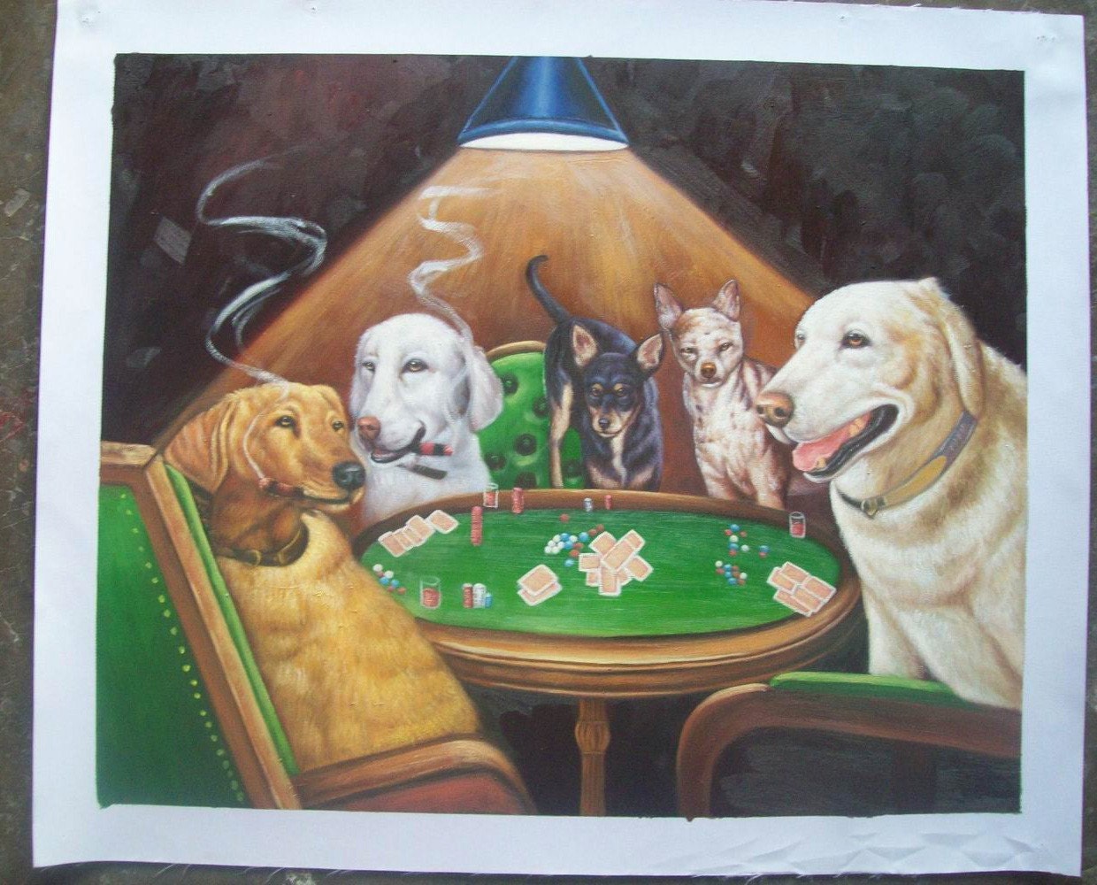 Pet Portrait:  Dogs, cats, rabbits  Playing Poker, or whatever you like.