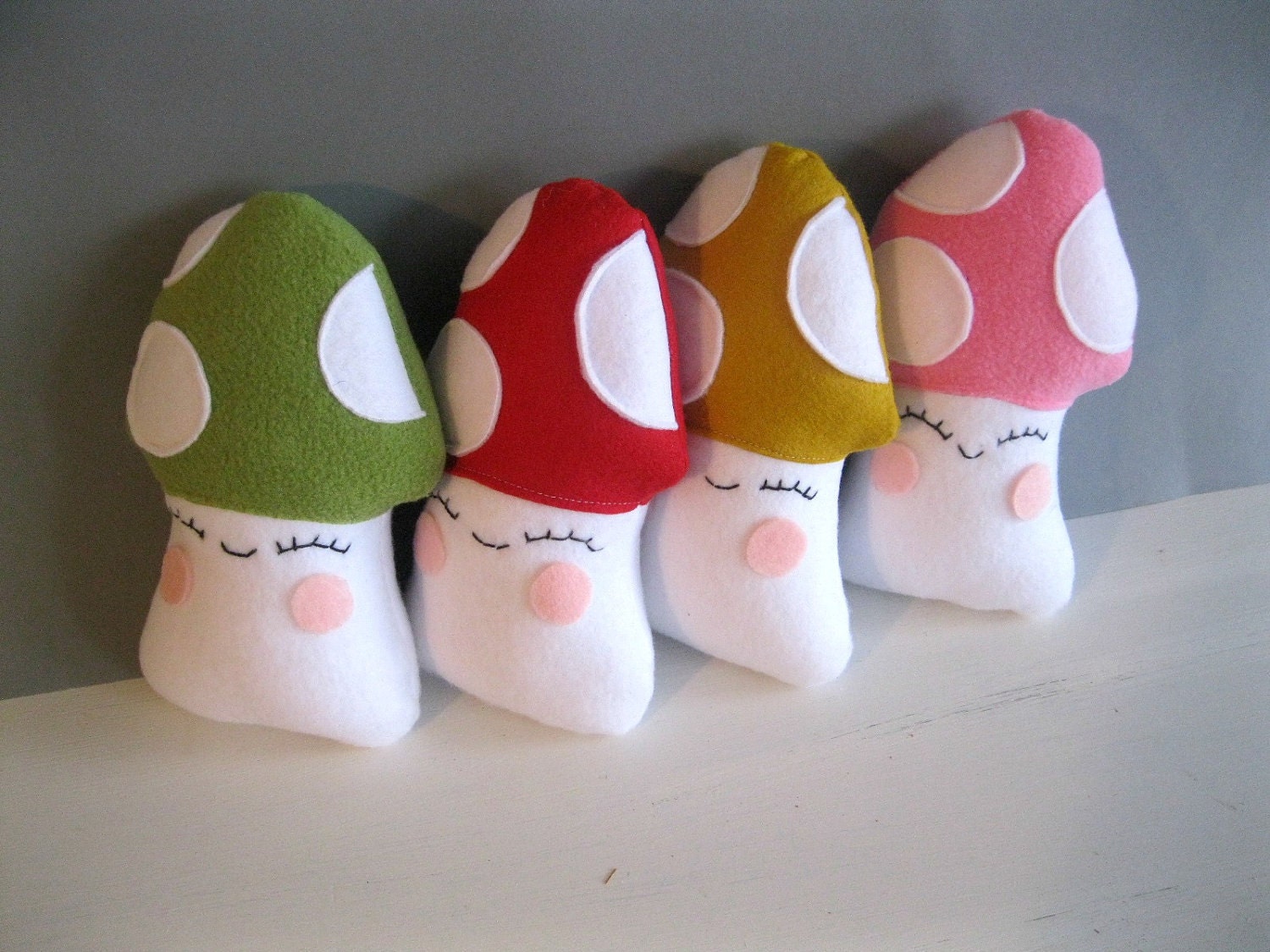 Woodland Mushroom Plushie - Stuffed Toy Mushroom in Green