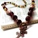 Red Choker Necklace, Copper and Swarovski Handmade Jewelry Jewels by Trish