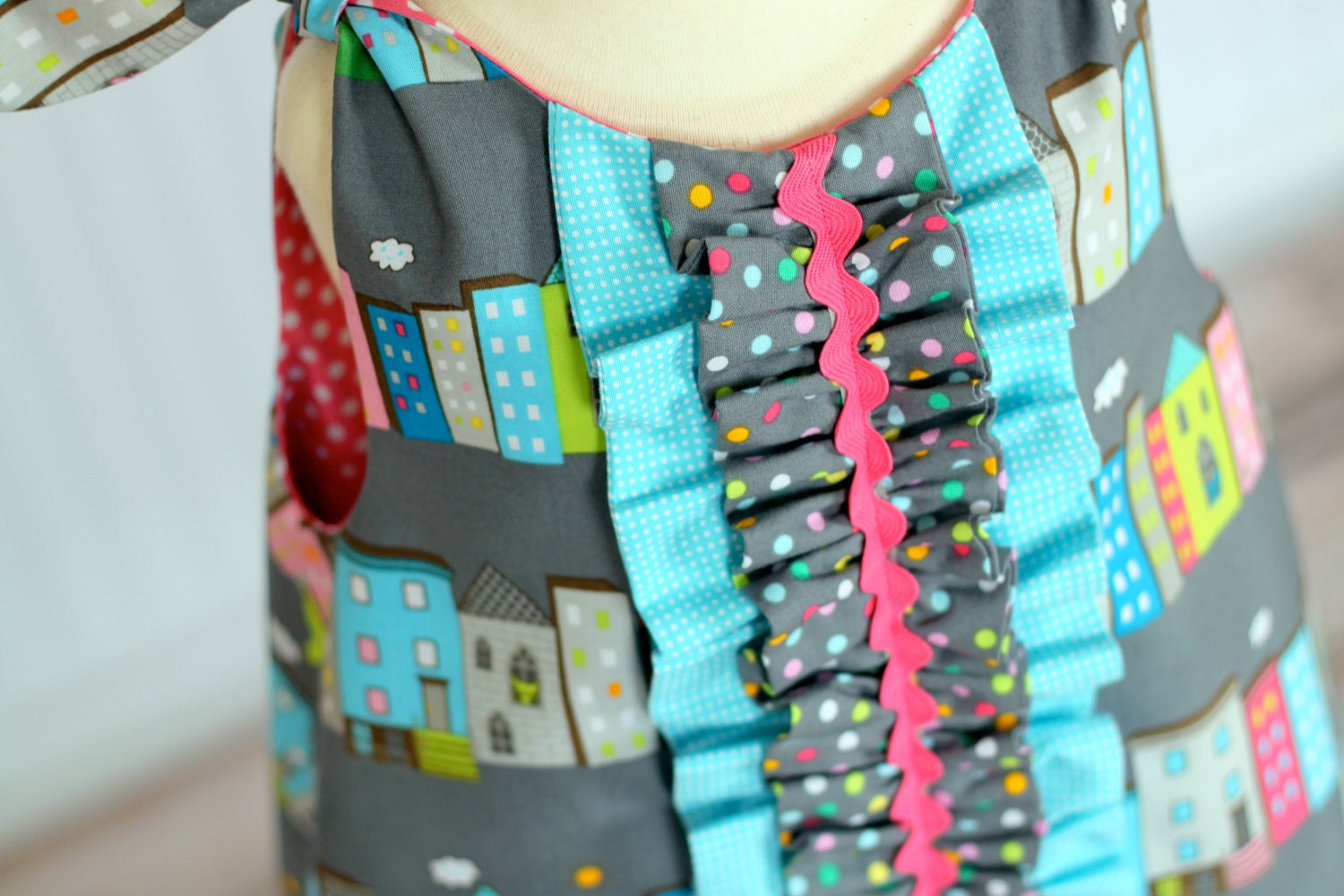Sweet on NYC Ruffle Dress, Size 5, Ready to ship by The Cottage Mama