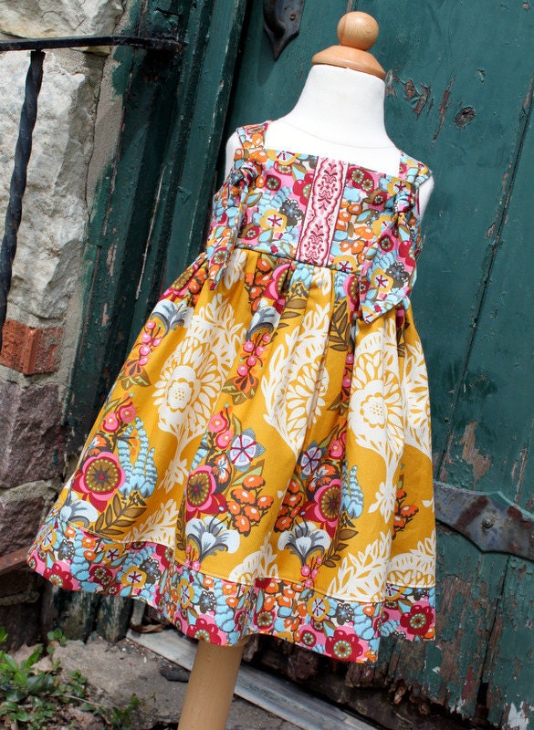 Girls Fall Knot Dress in Berry, Size 18 24 month, In stock and Ready to Ship by The Cottage Mama