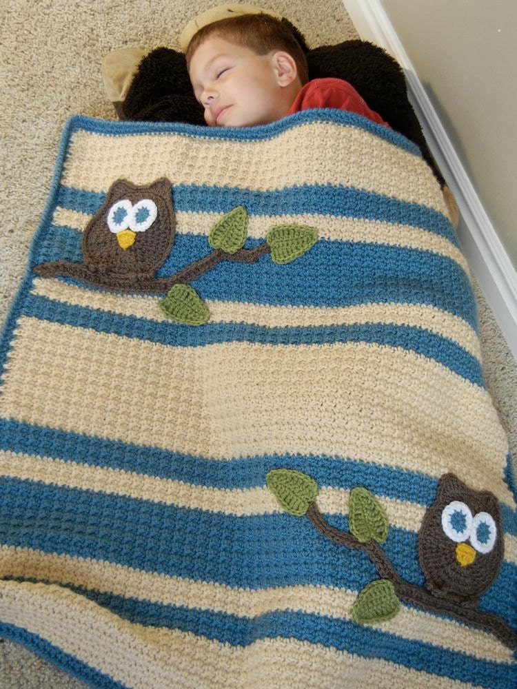 Owl Baby Blanket Boy Baby Shower Gift