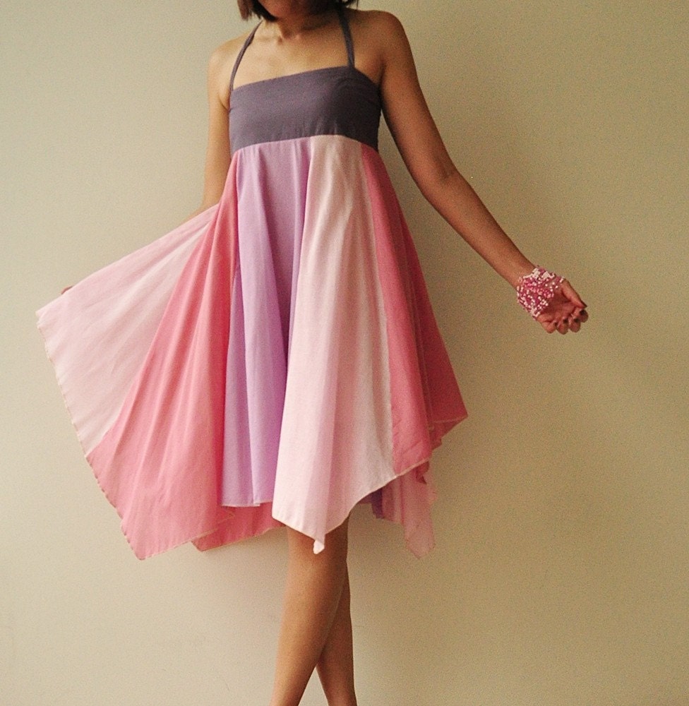 Umbrella...Pink Tone Cotton dress