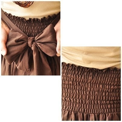 Baby Doll.... Dark Brown Cotton Dress/Skirt