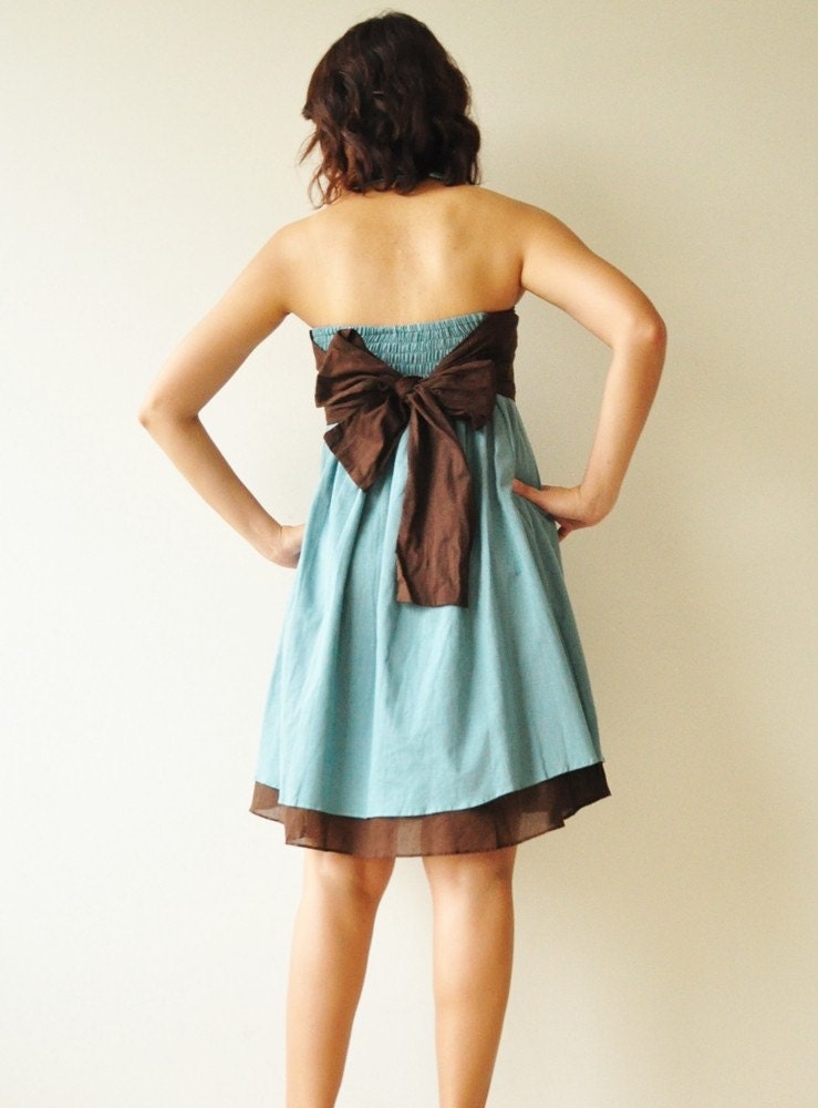 Wind of change Part II.... Blue-Brown Cotton Dress